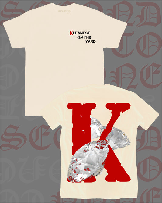 KLEANEST ON THE YARD Cream T-Shirt